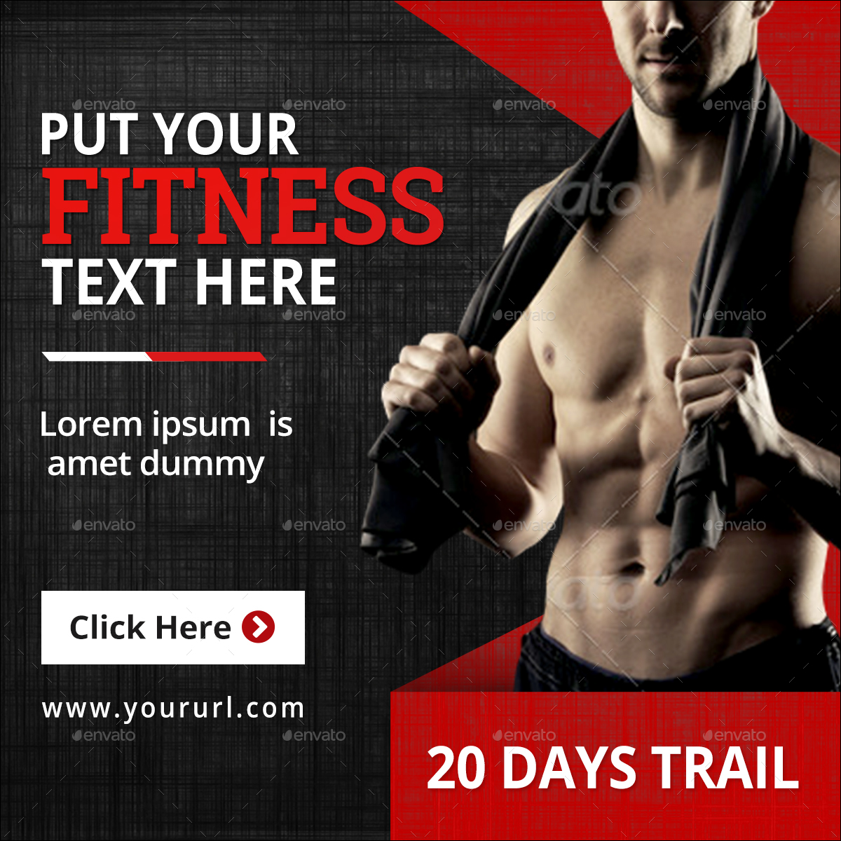 Fitness Banners Bundle - 10 Sets - 180 Banners by Hyov | GraphicRiver